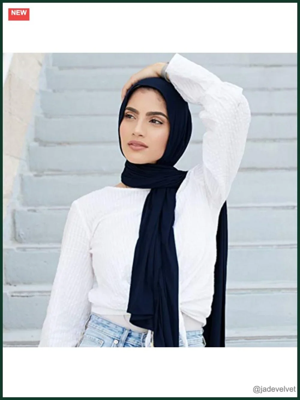 Soft Stretch Head Wrap Scarf Long Turban Hijab Scarf 100% Polyester